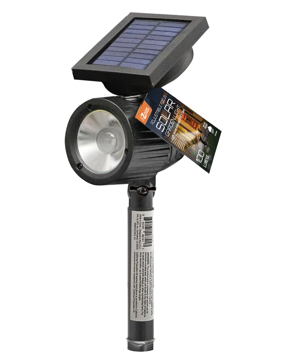 100lm Adjustable Focus Solar Garden Light