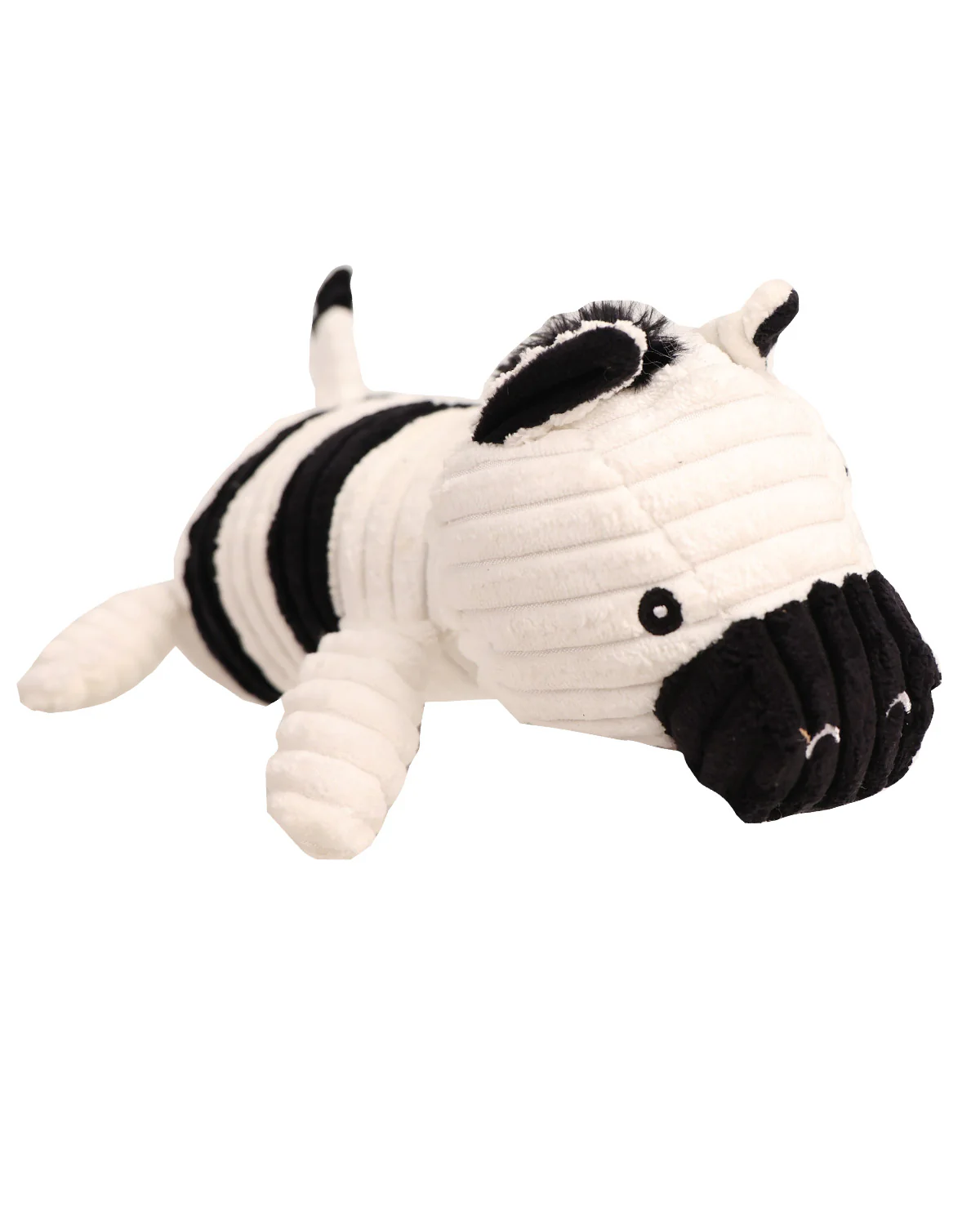 12" Cord Lying Zebra Dog Toy