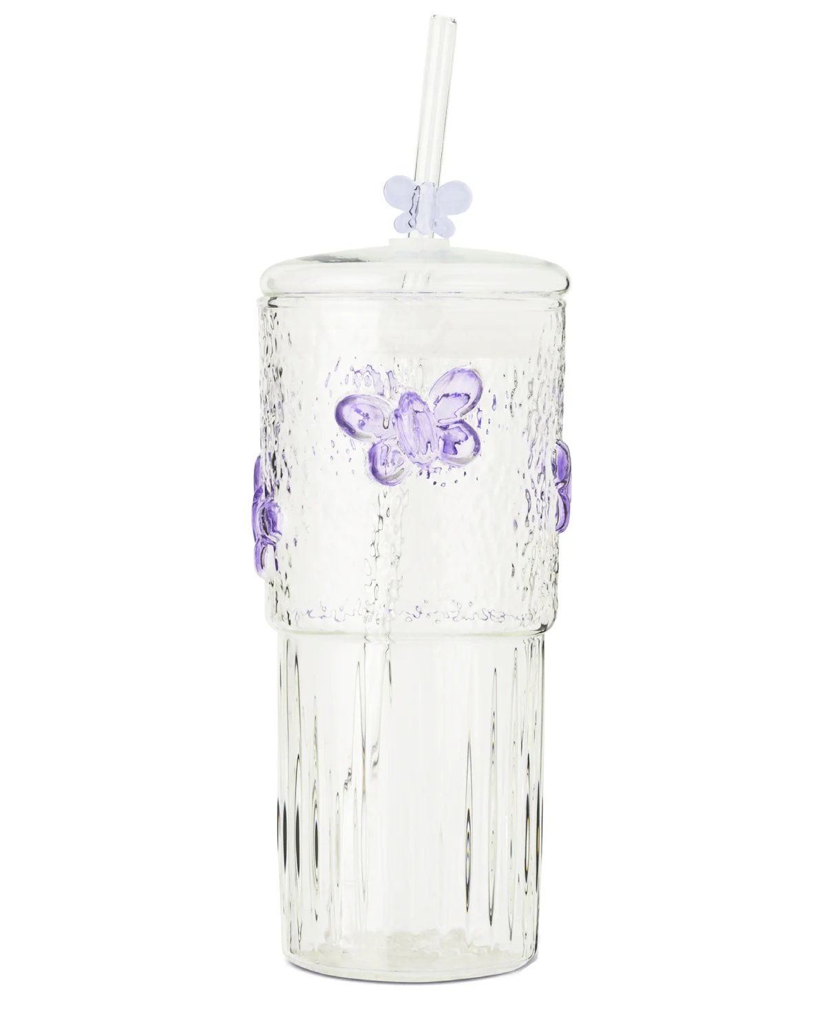 22oz Tumbler With Embossed Icon Butterfly
