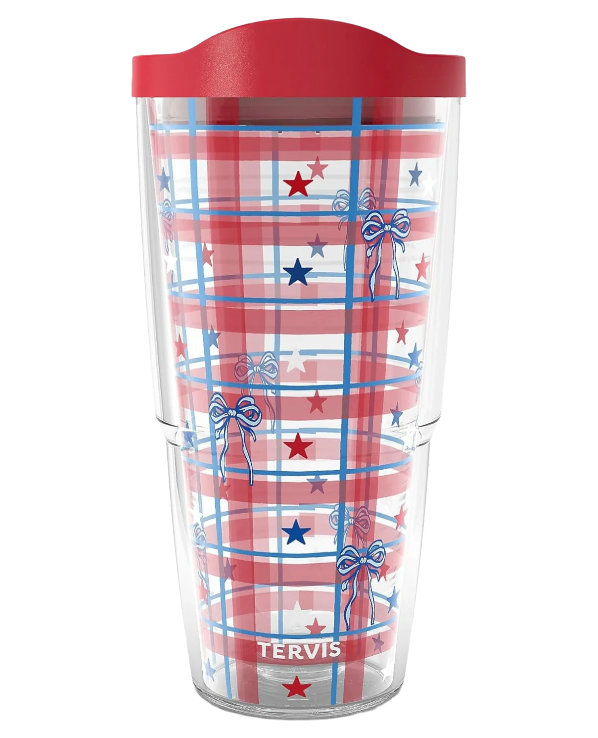 24oz Patriotic Gingham Tervis