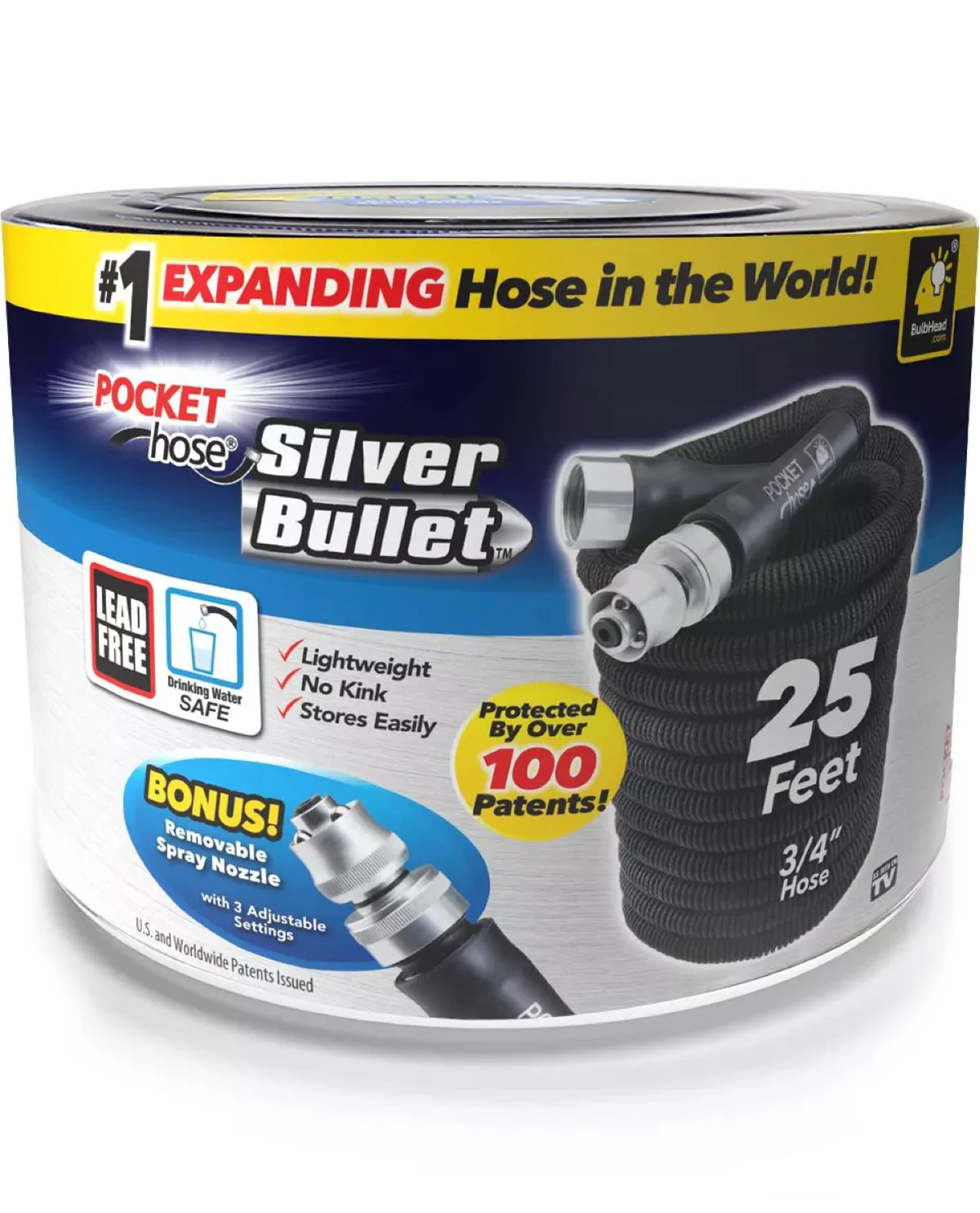 Pocket Hose Silver Bullet 25 foot Hose