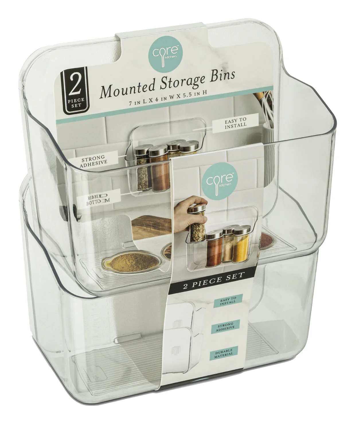 2pk Small Hanging Storage Bin Set