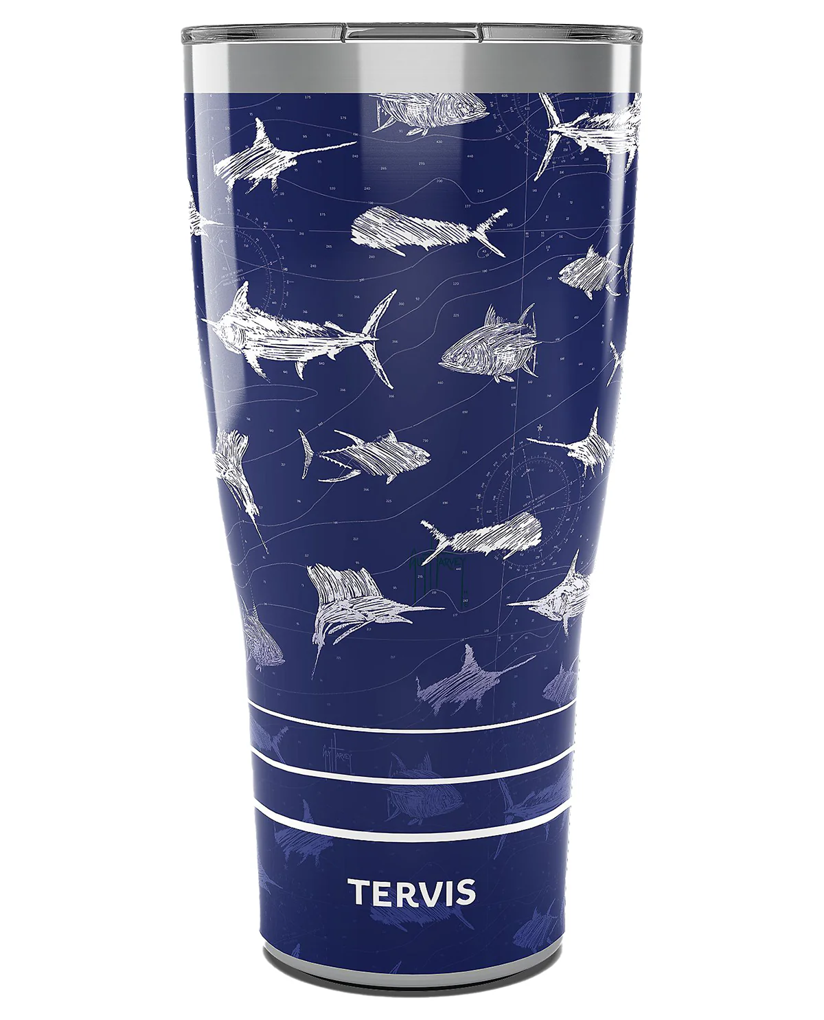 30oz Guy Harvey Fish Scribble