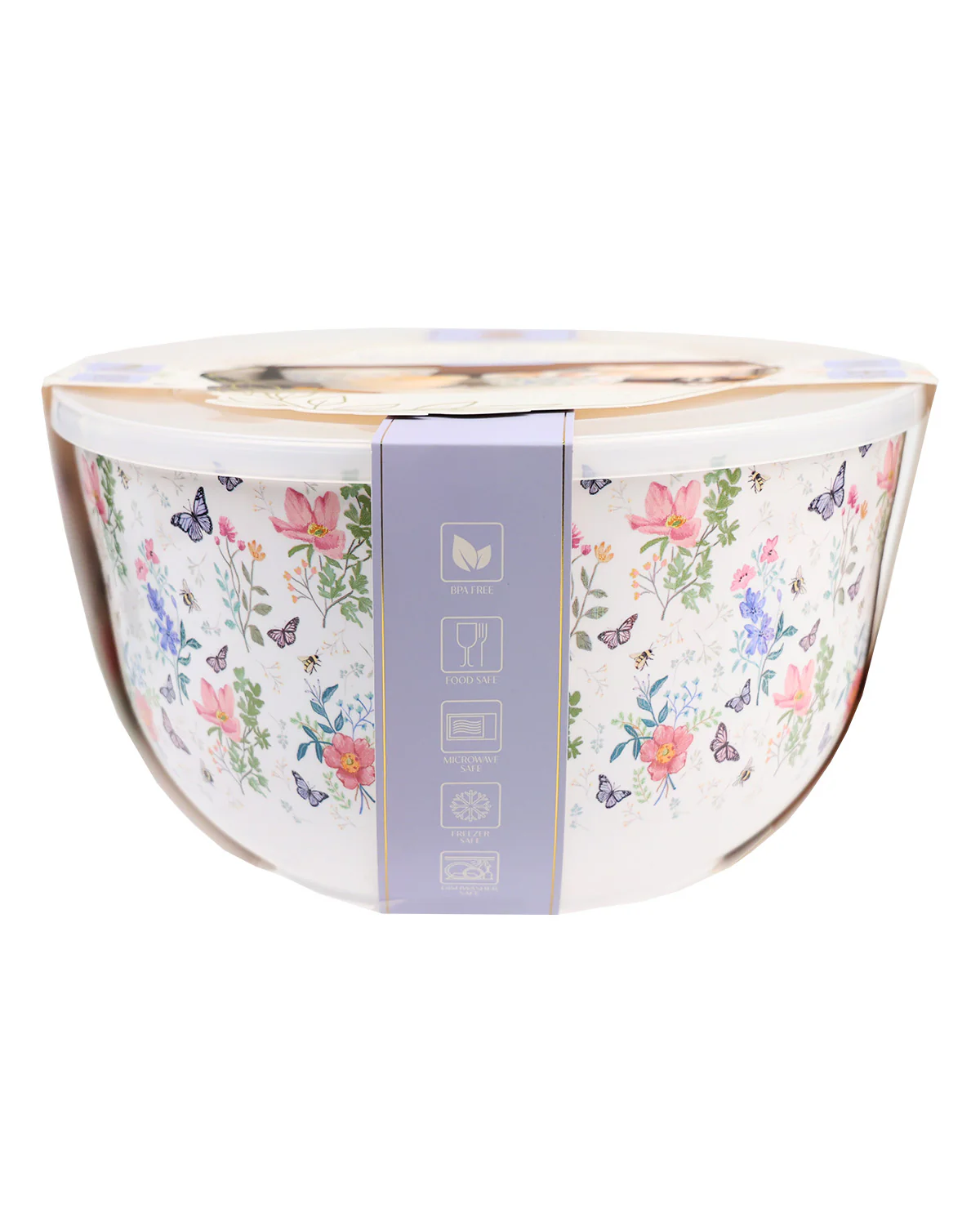 4 Piece Print Bowl Set Pearl/Blush - Image 2