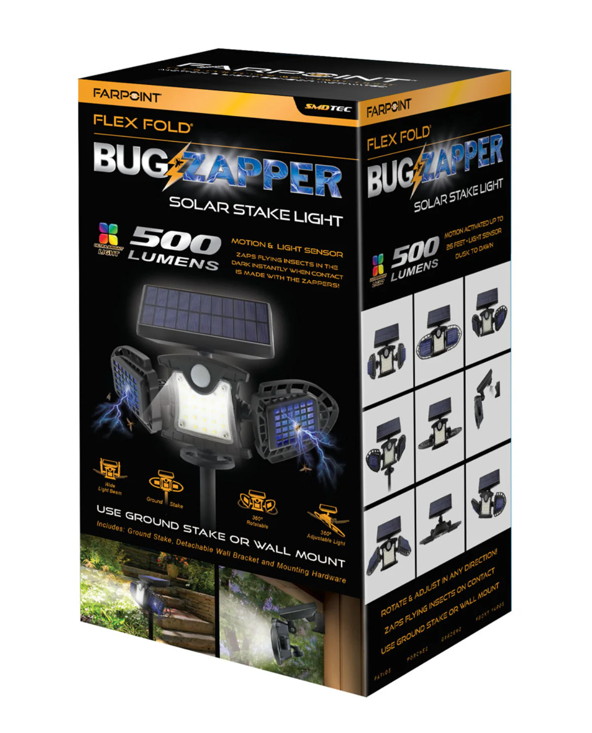 Bug Zapper Solar Stake Light - 500 Lumens