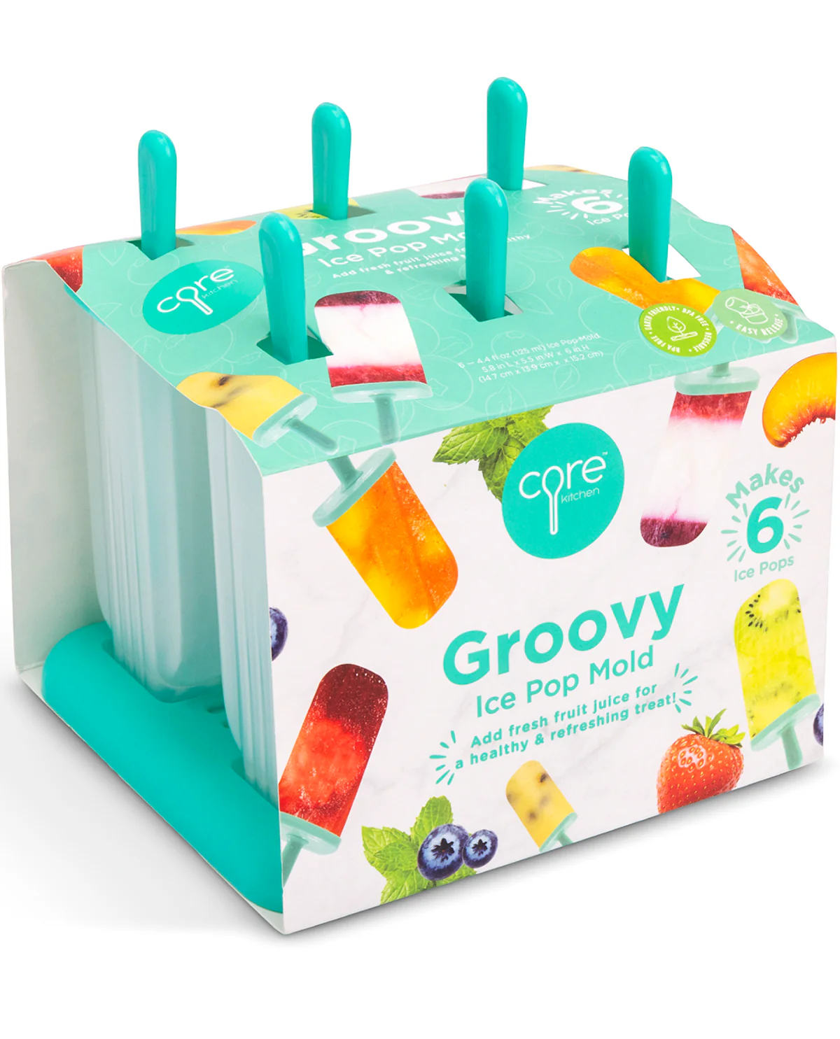 6 Part Ice Pop Mold With Tray