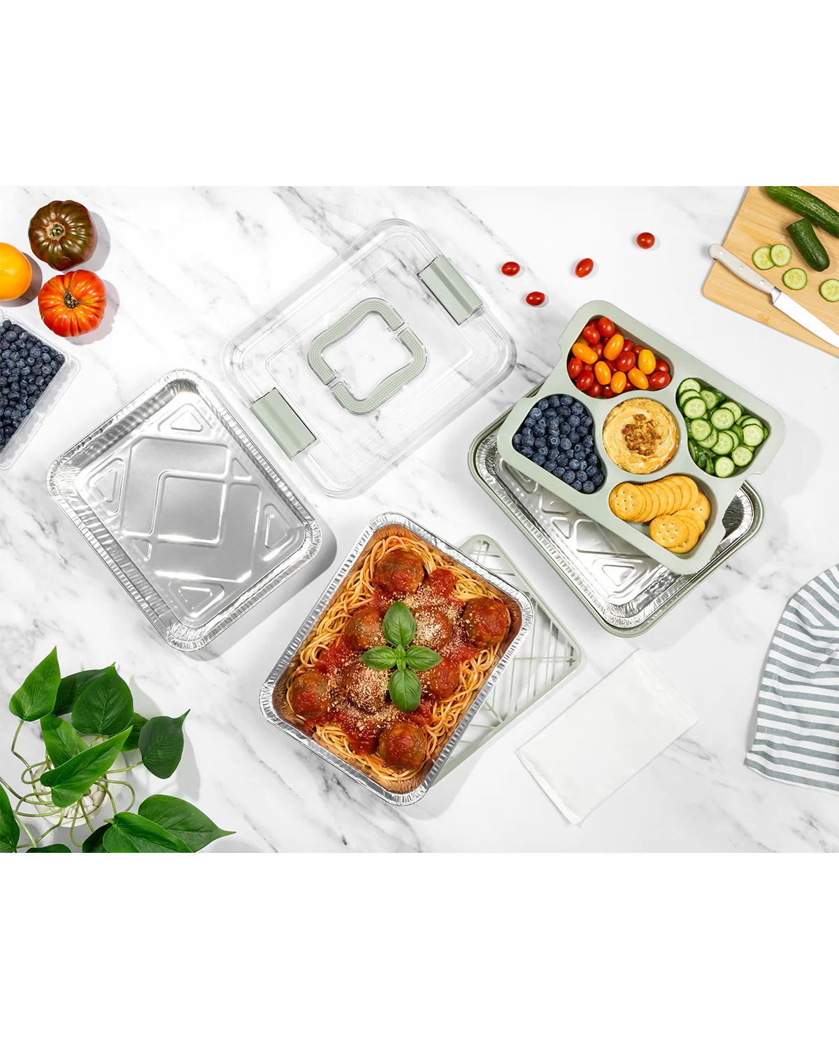 8 Piece Food Storage Serve Set Mossy Stone - Image 5
