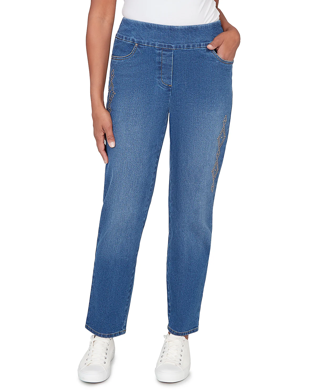 Alfred Dunner Austin Proportioned Short Pant Medium Indigo