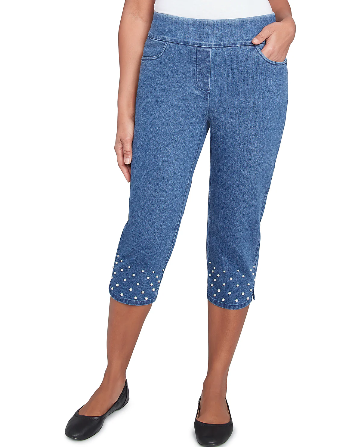 Alfred Dunner Missy Flower Power Capri with Pearls
