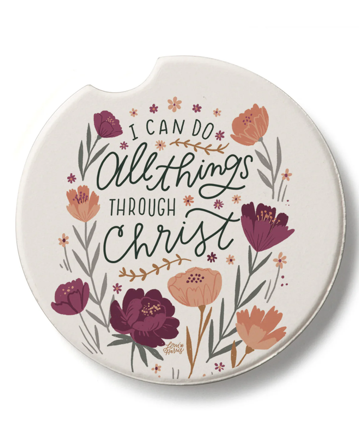 "I Can Do All Things Through Christ" Car Coaster