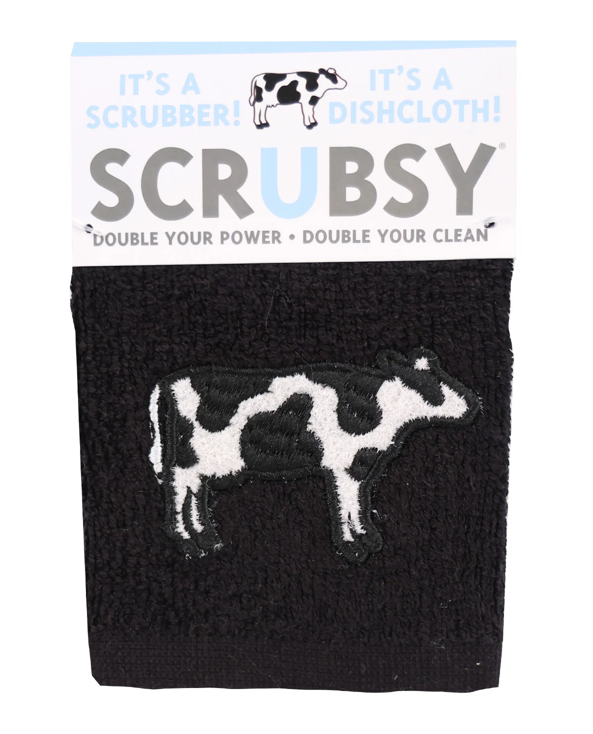 Black and White Cow Scrubsy