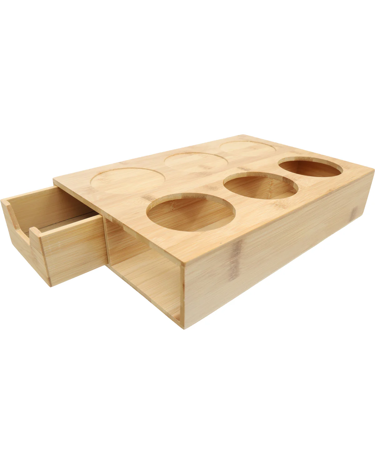 Bamboo Kitchen Organizer Stand with Drawer - Image 2