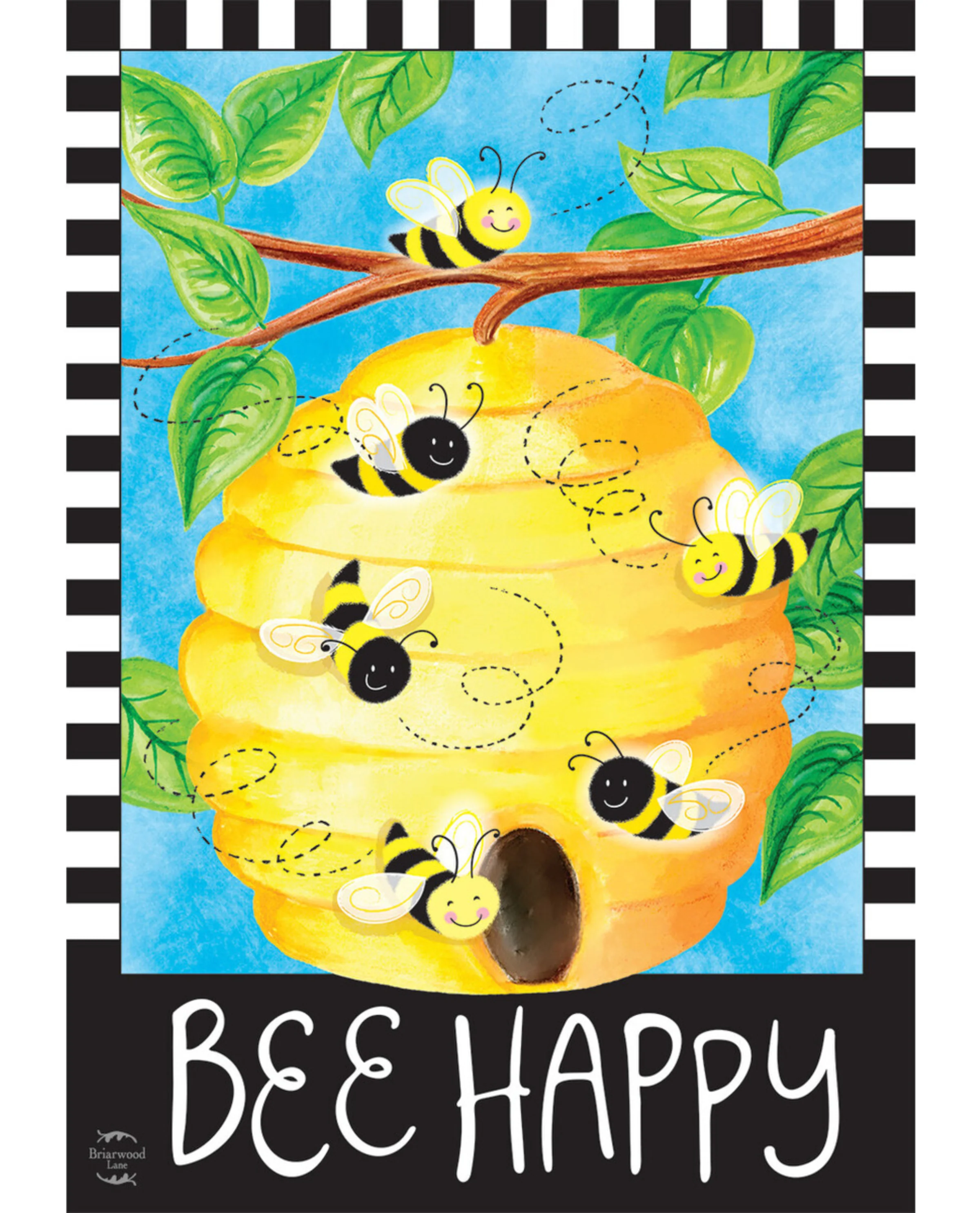 Bee Happy Bees Garden Flag