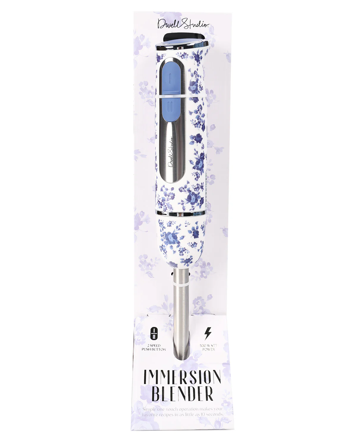 Blue Printed Immersion Blender