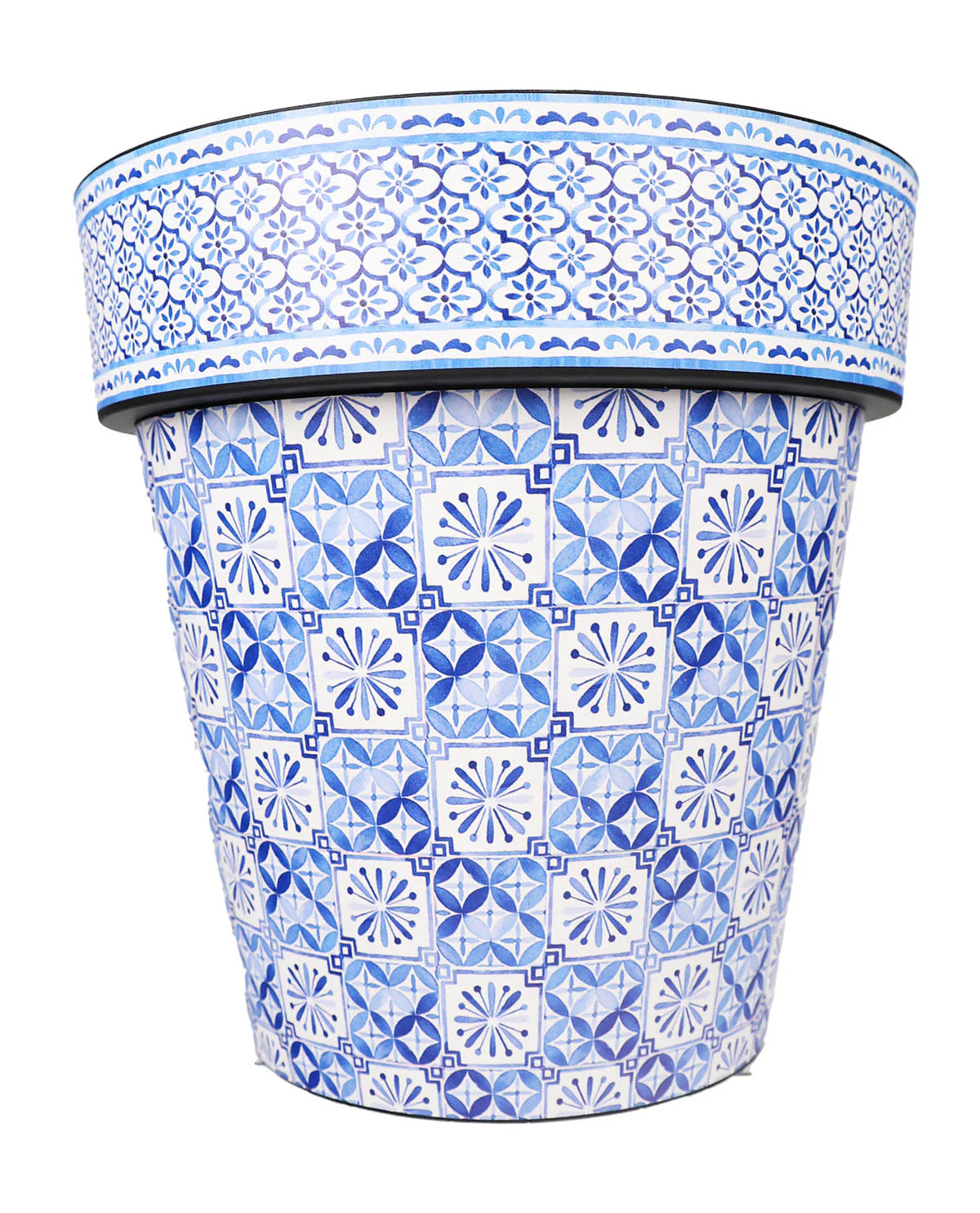 Blue/White 11" Planter