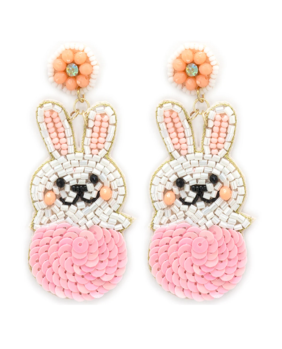 Bunny In Egg Earrings