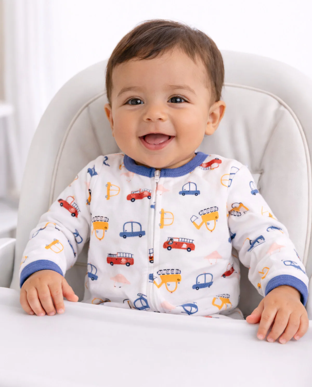 Baby Views Cotton Coveralls - Vehicles