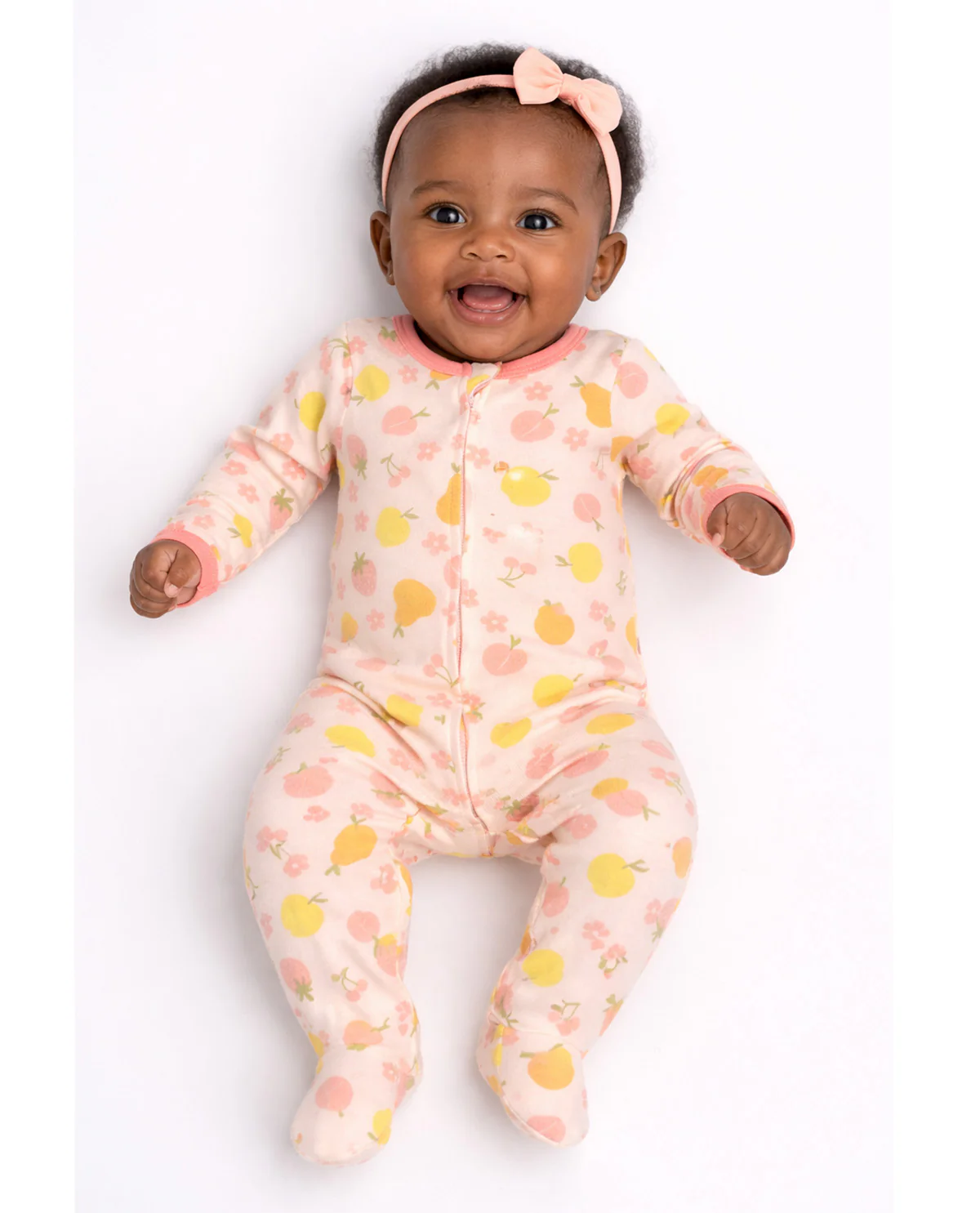 Baby Views Cotton Coveralls - Peach Pear