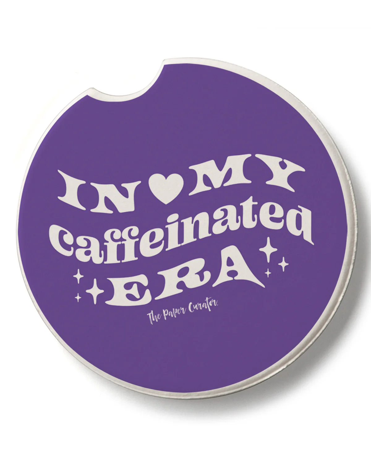 "In My Caffeinated Era" Car Coaster