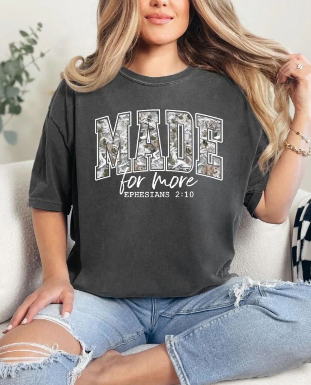 Camo Made For More Tee