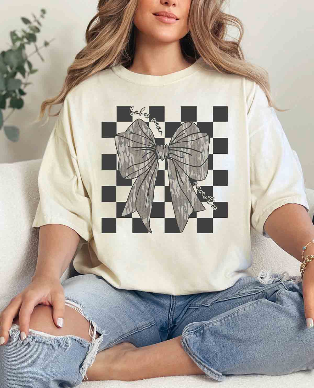 Camo With Checkerboard Tee