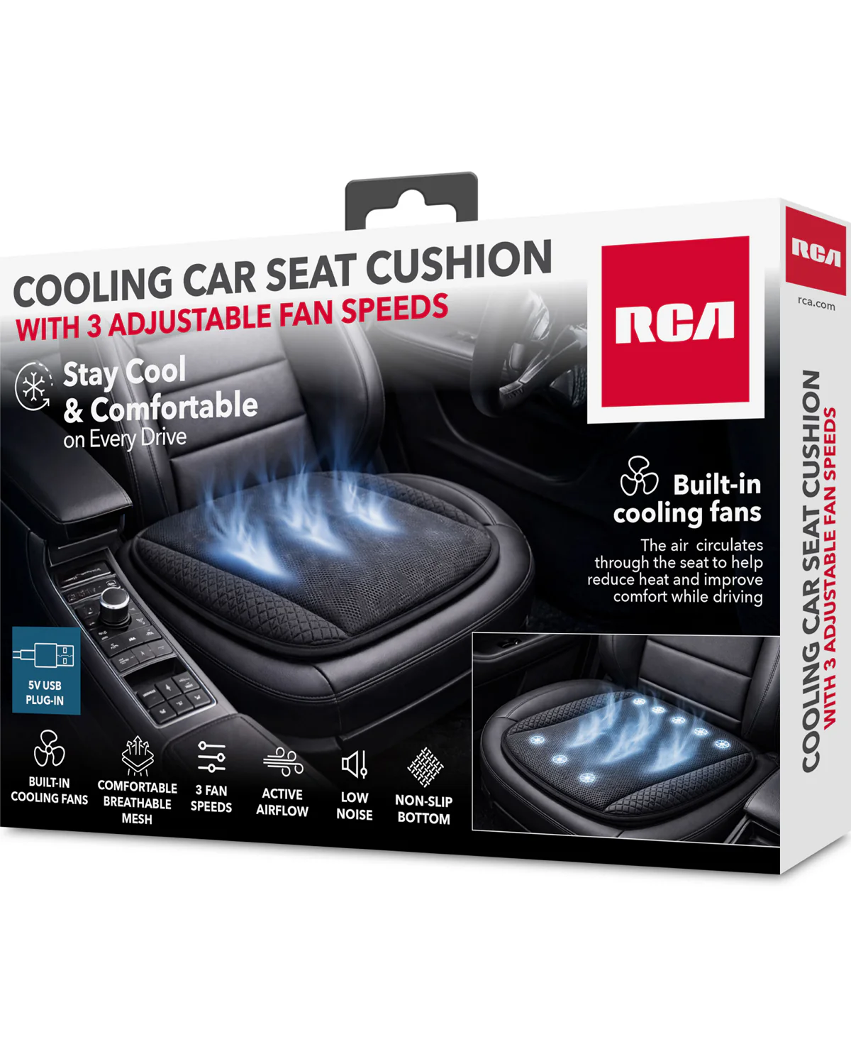 Car Seat Cooling Cushion Black - Image 2