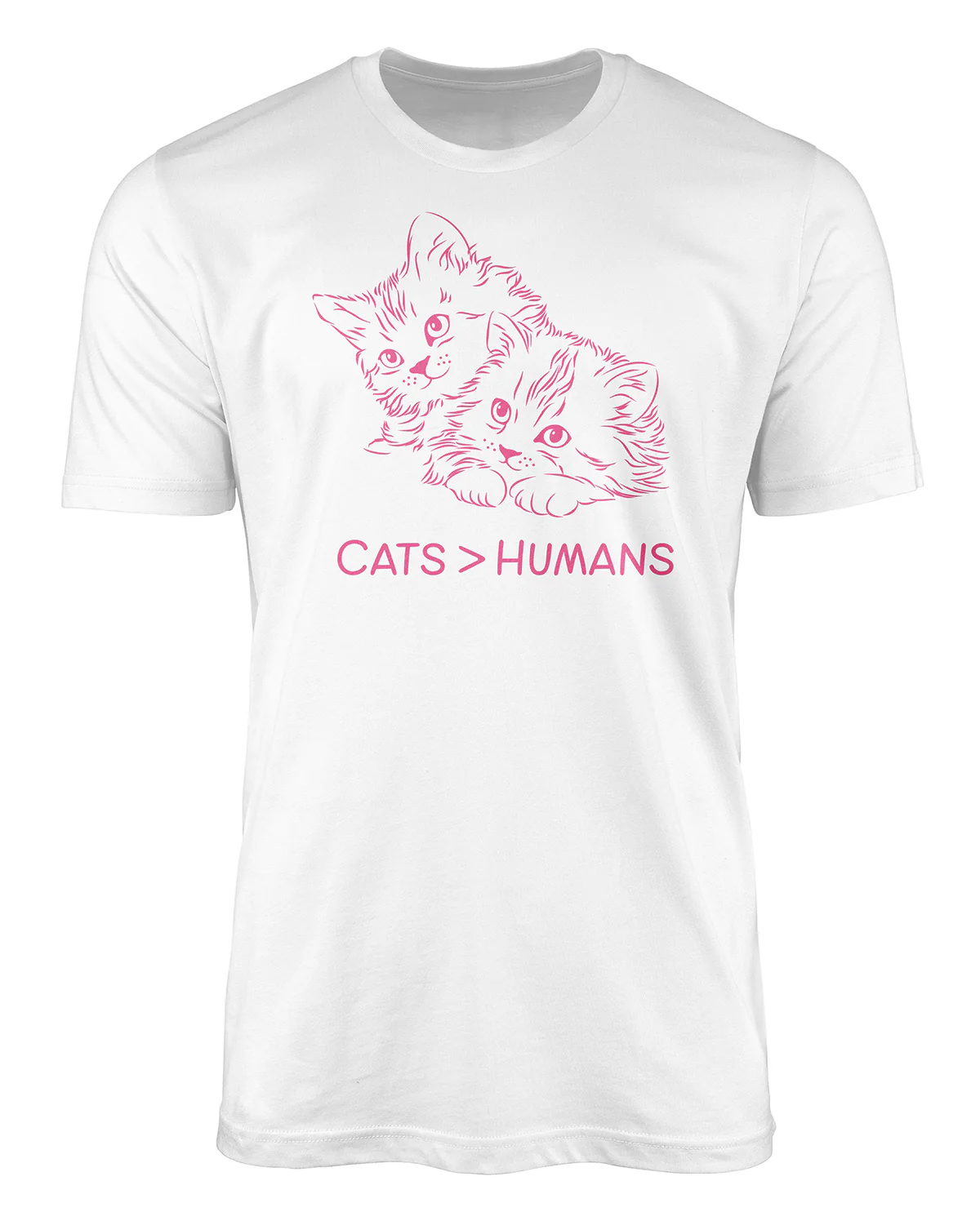 Cats Humans Short Sleeve Screen Tee White