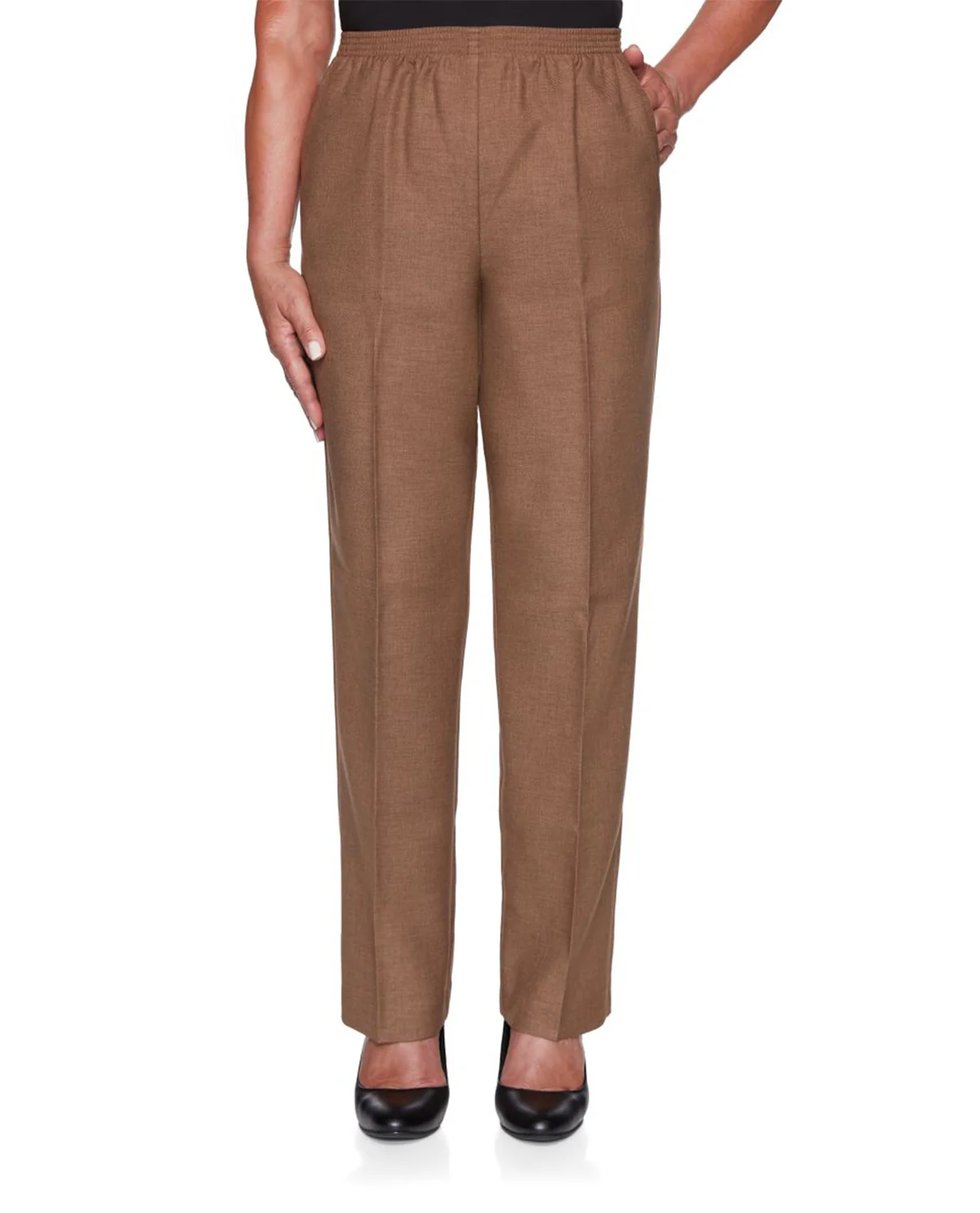 Alfred Dunner Petite Classic Pant Short Taupe