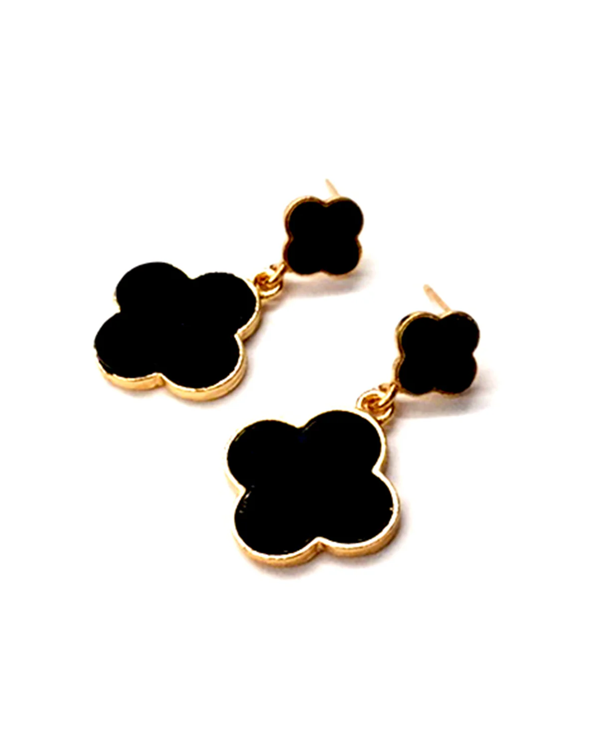 Clover Drop Earrings Gold