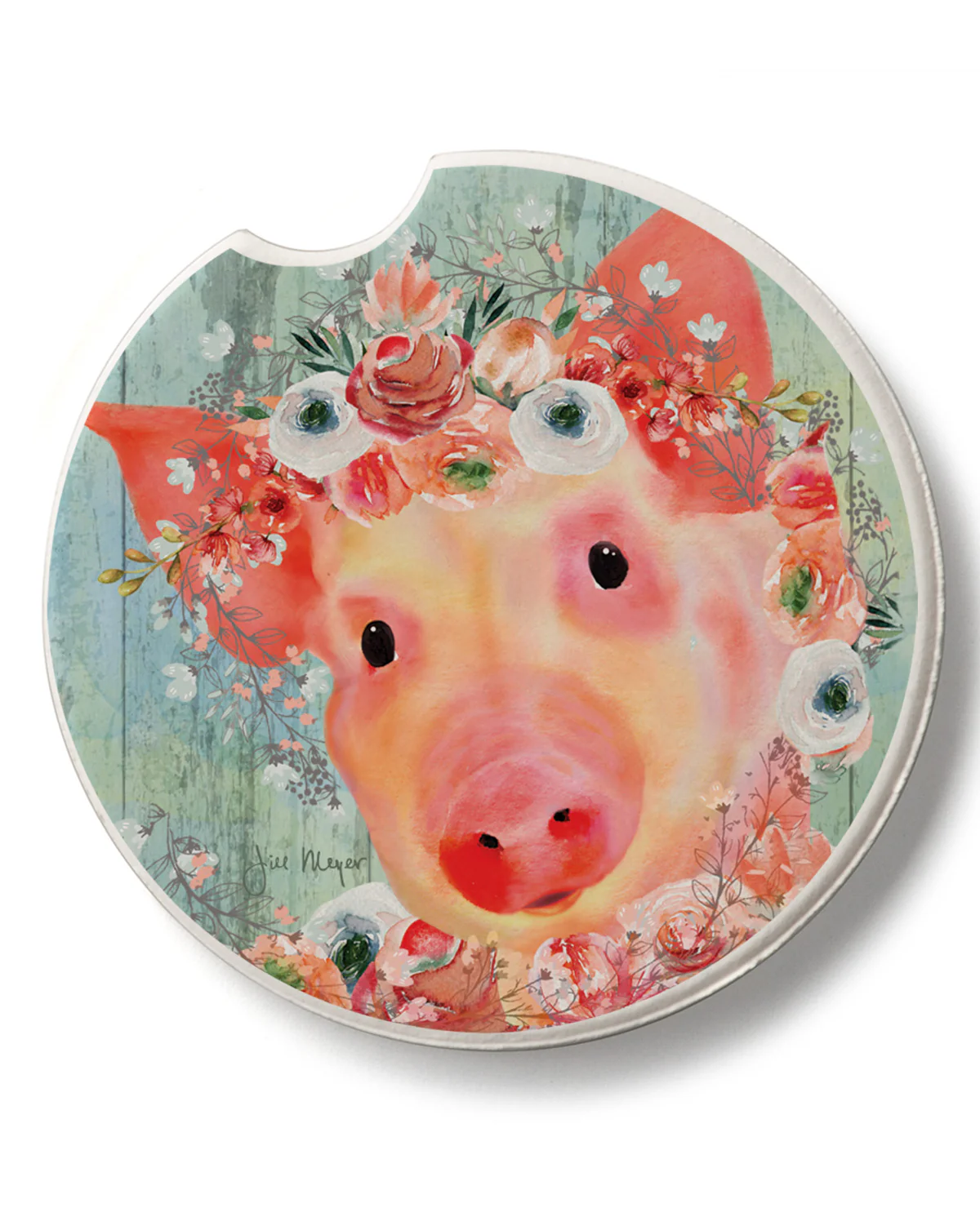 Crowned Piggy Car Coaster