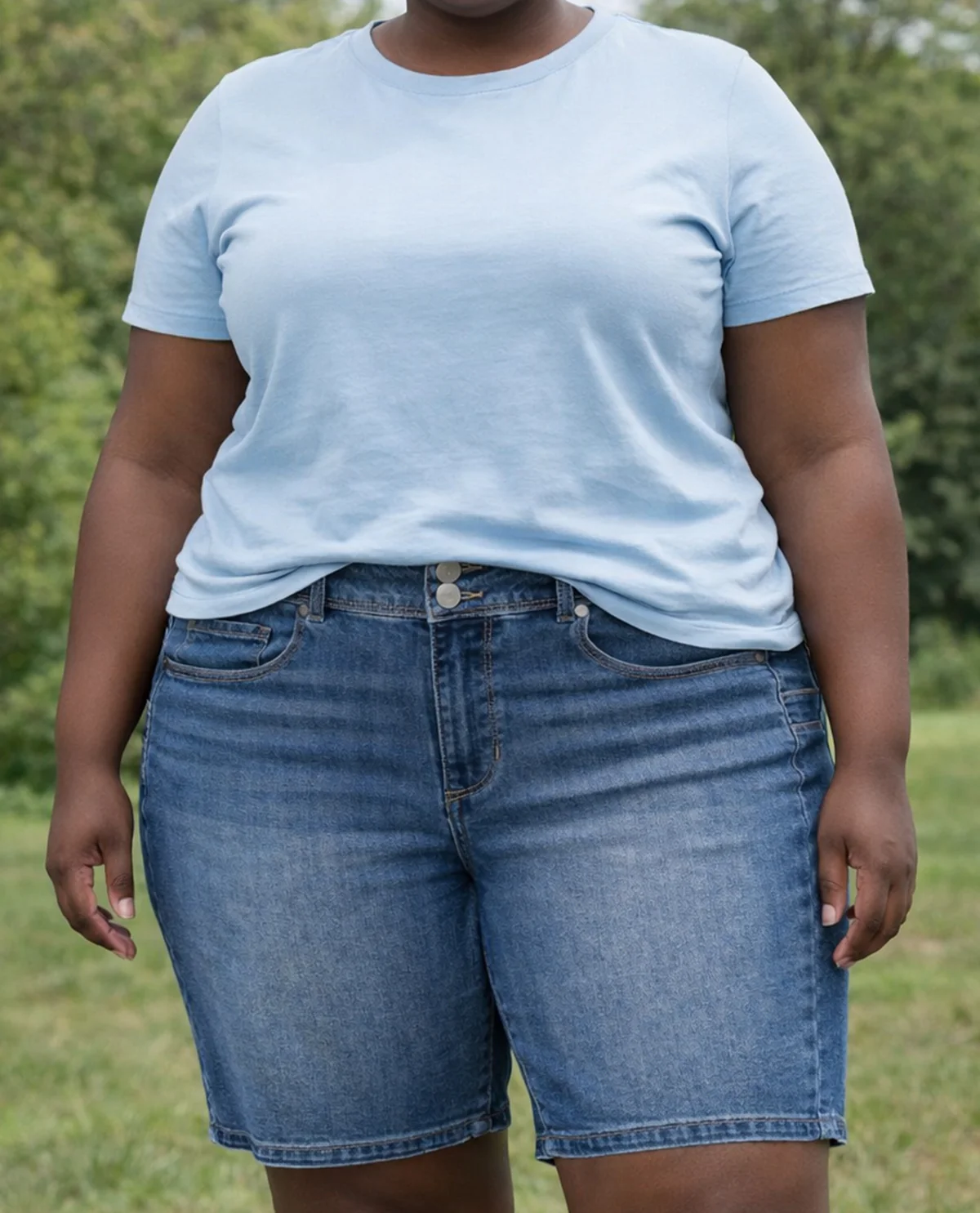D Jean 2 Button Butt Lift Short