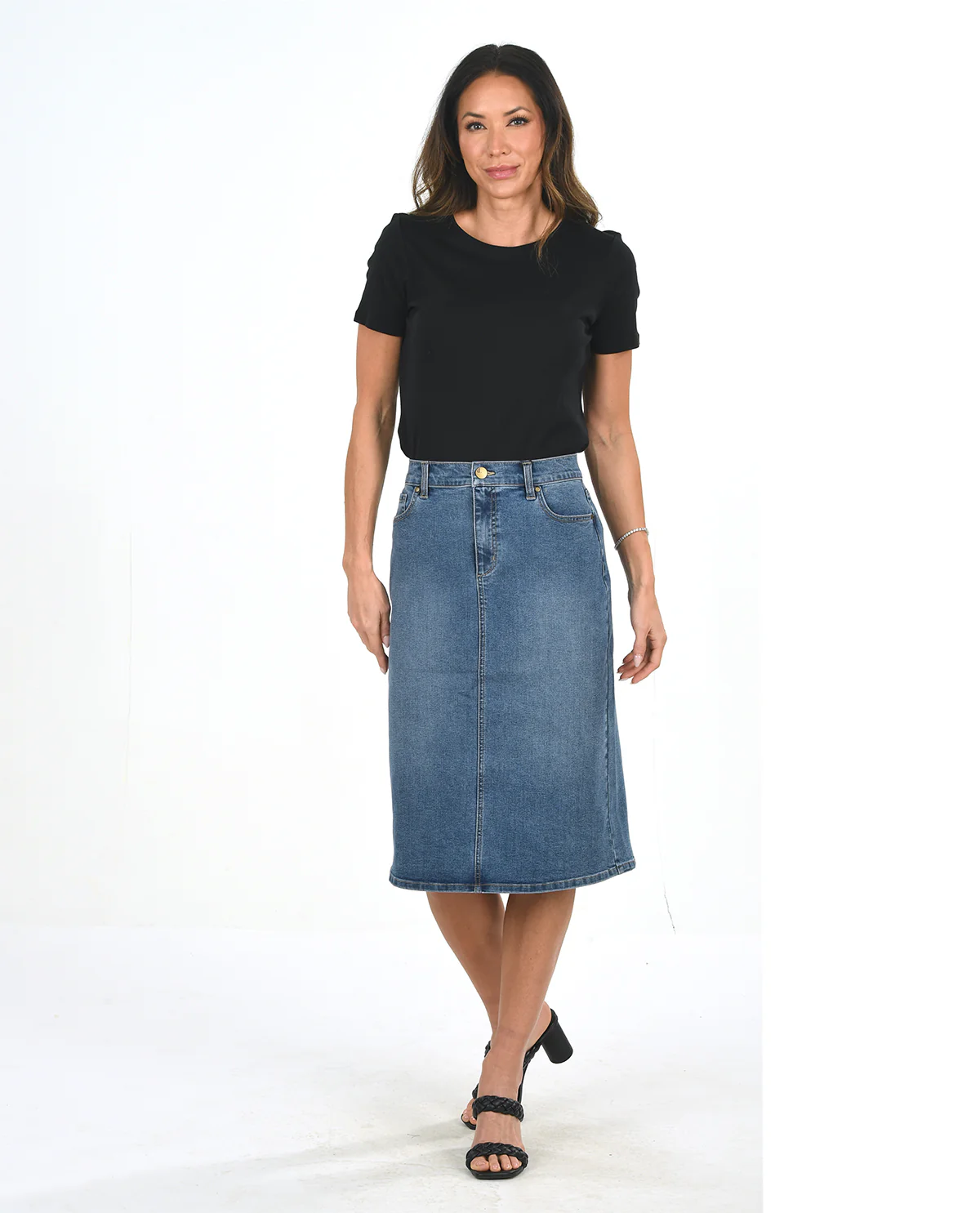 D Jeans 28" Midi Skirt