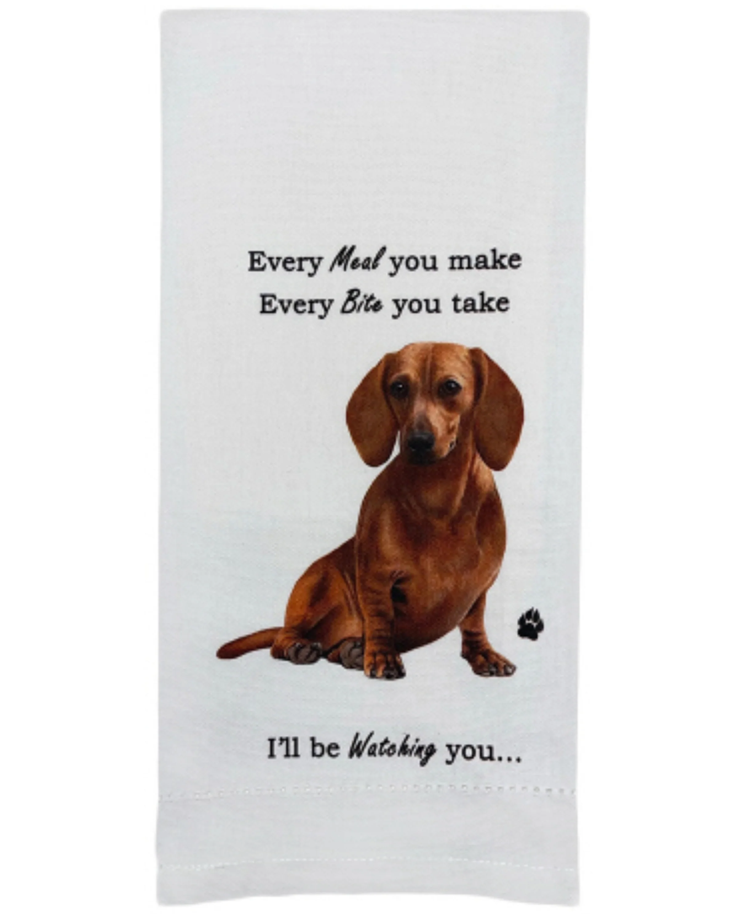 Red Dachshund Kitchen Towel