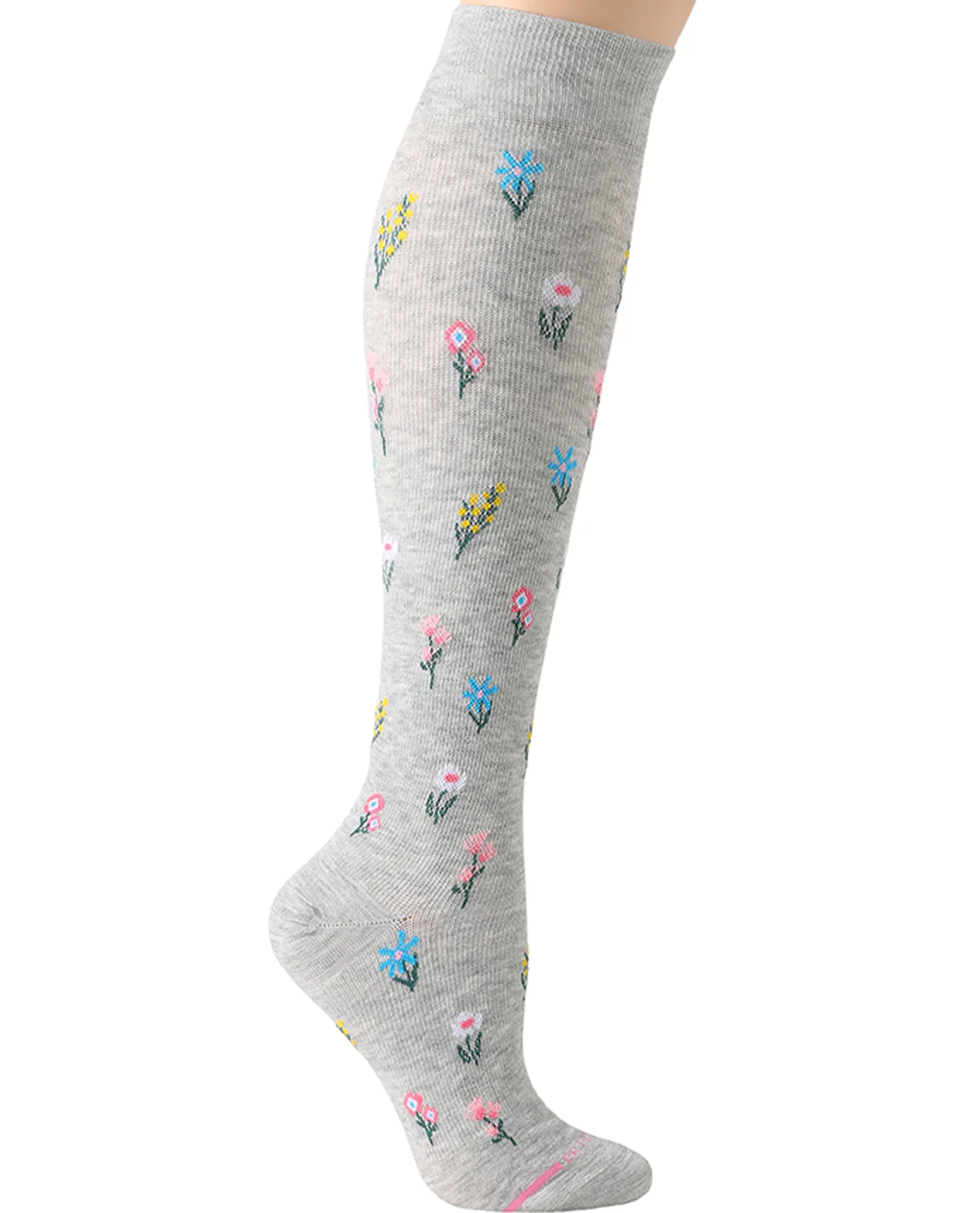 Dr. Motion Fancy Floral Knee High Compression Socks