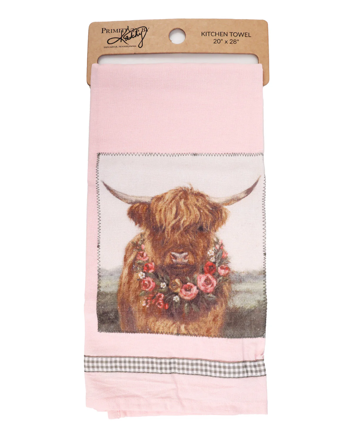 Floral Cow Tea Towel