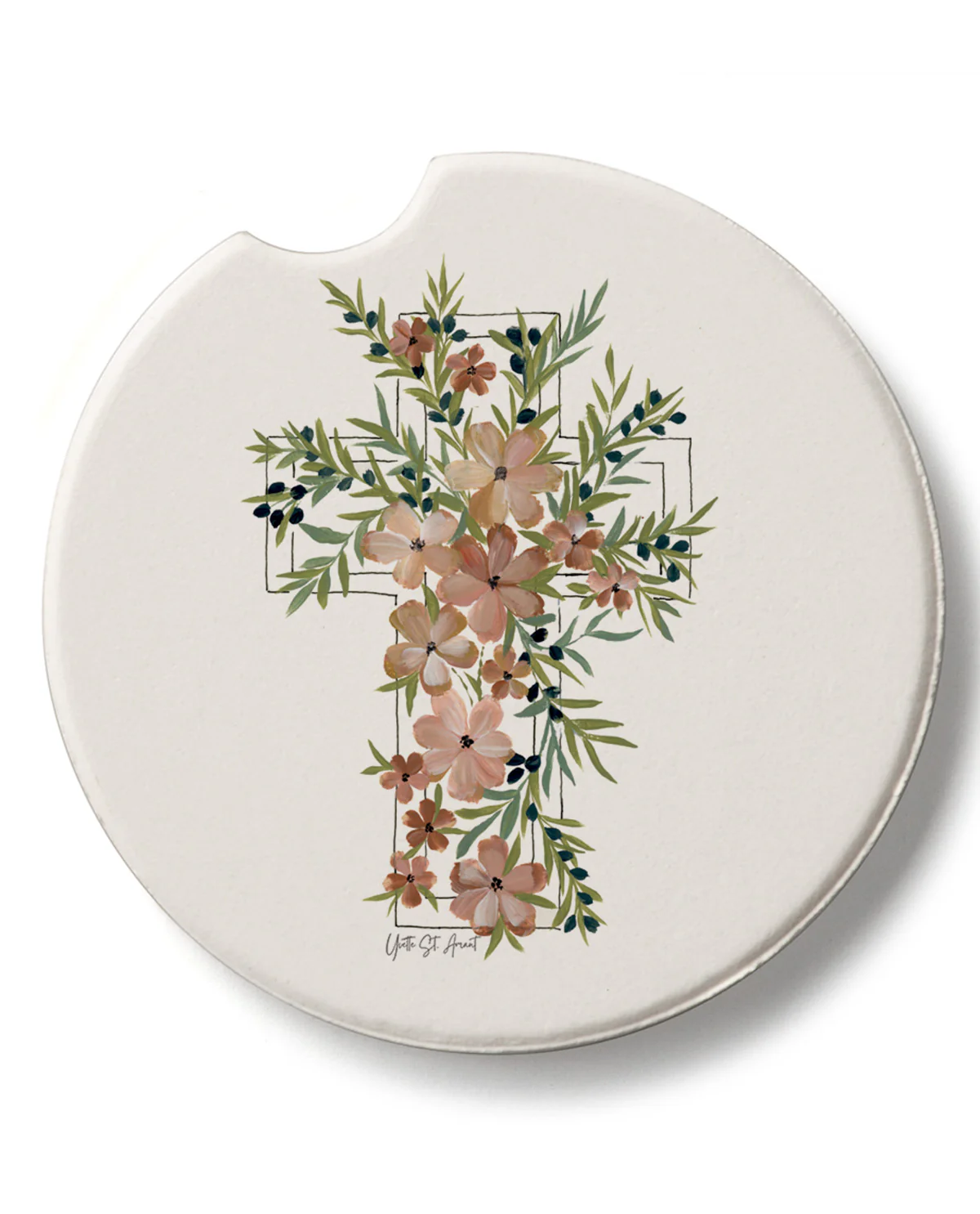 Floral Faith Car Coaster