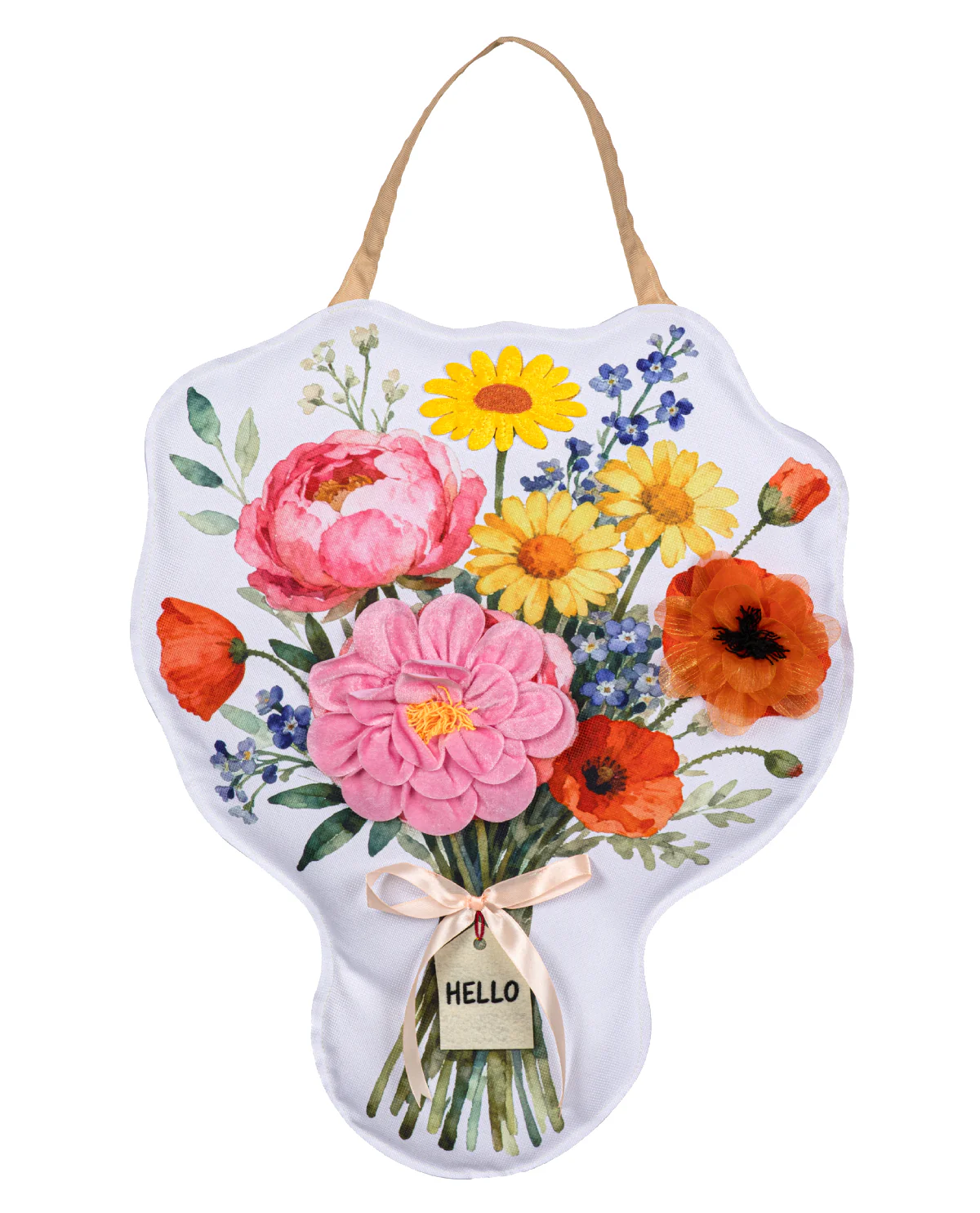 Floral Hello Door Decor
