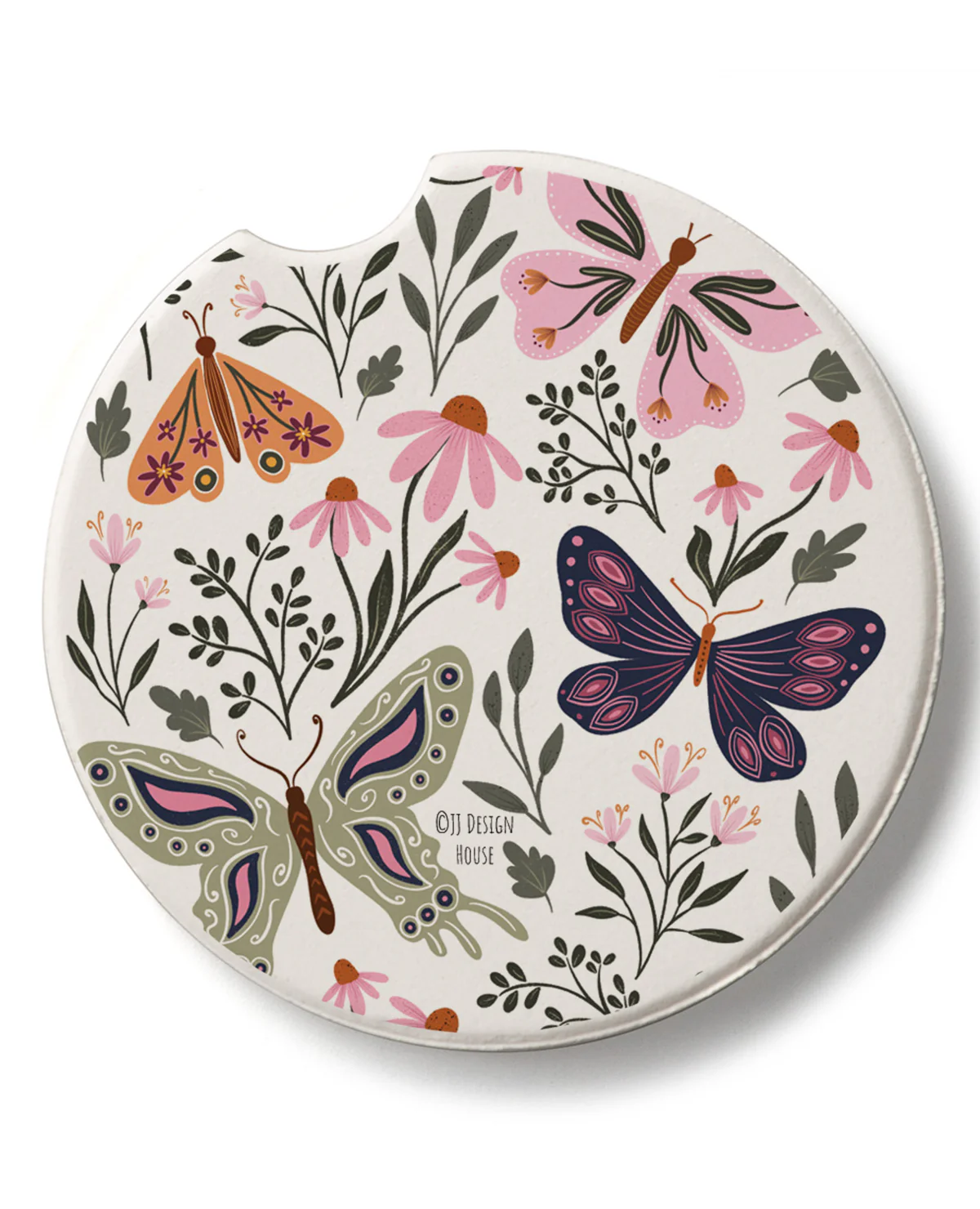 Flutter Blooms Car Coaster