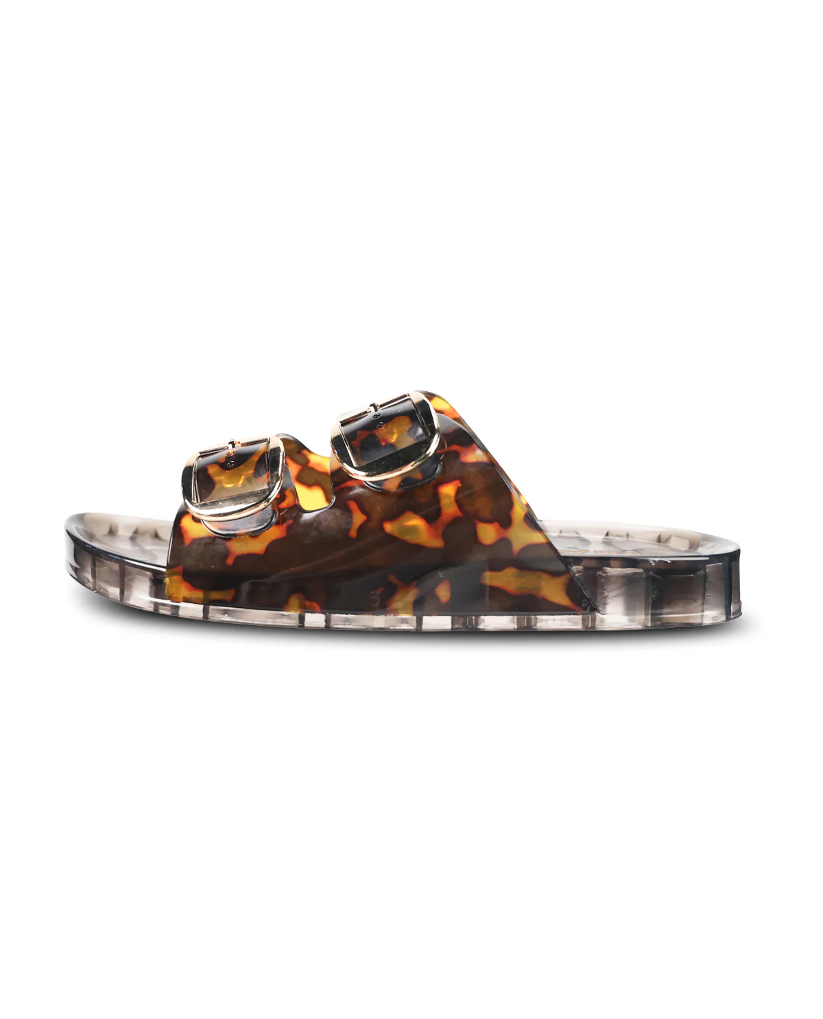 Mia Glimmer Two Band Sandal Leopard