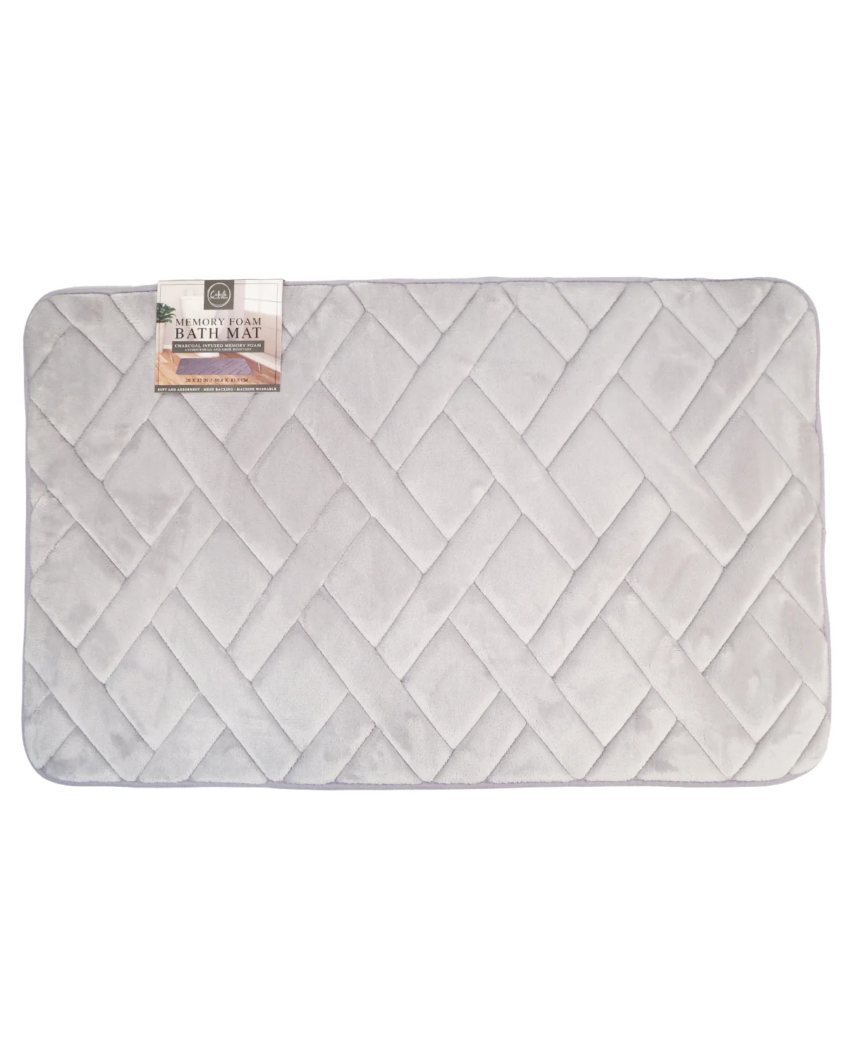 Grey Memory Foam Bath Mat