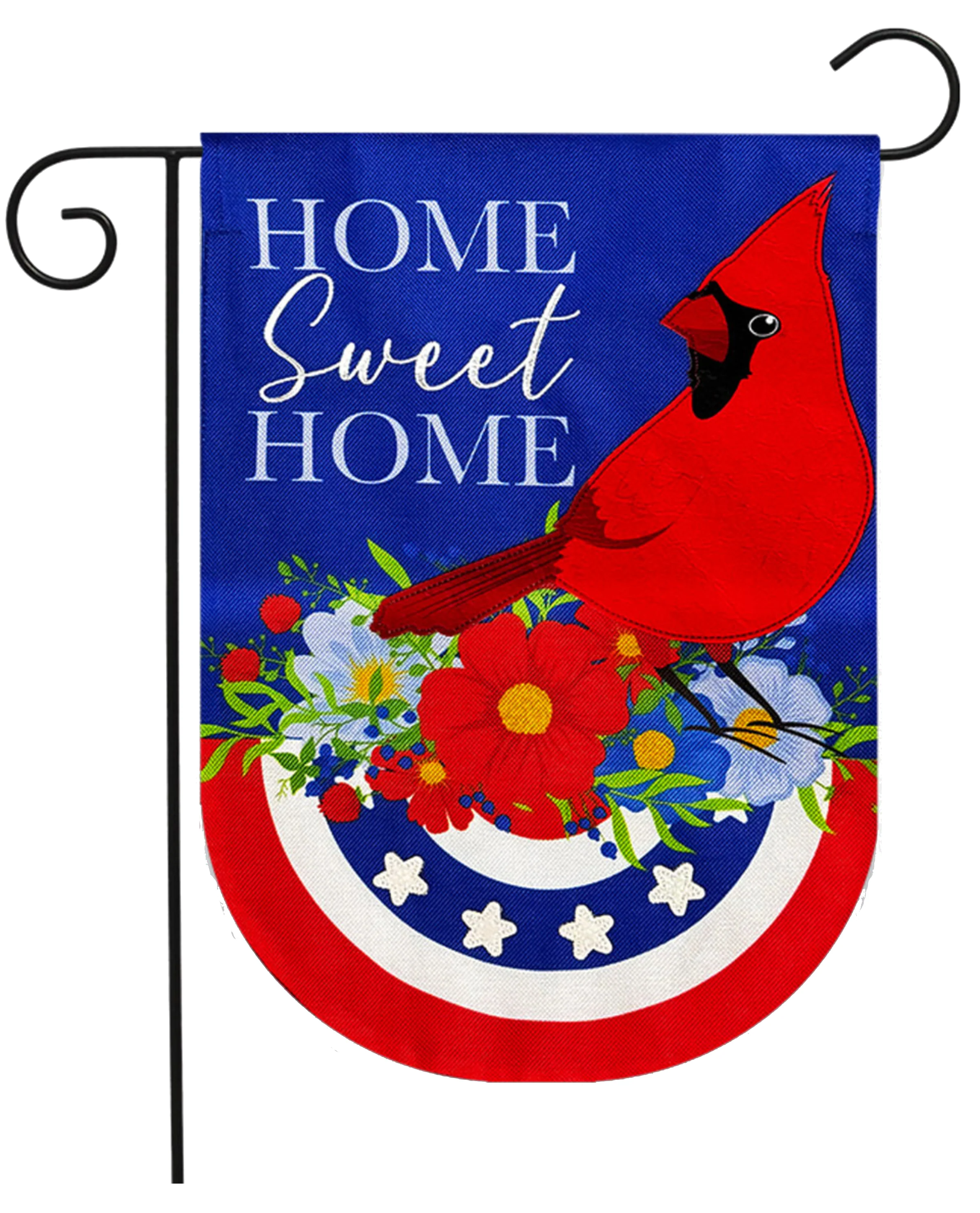 "Home Sweet Home" Cardinal Garden Flag