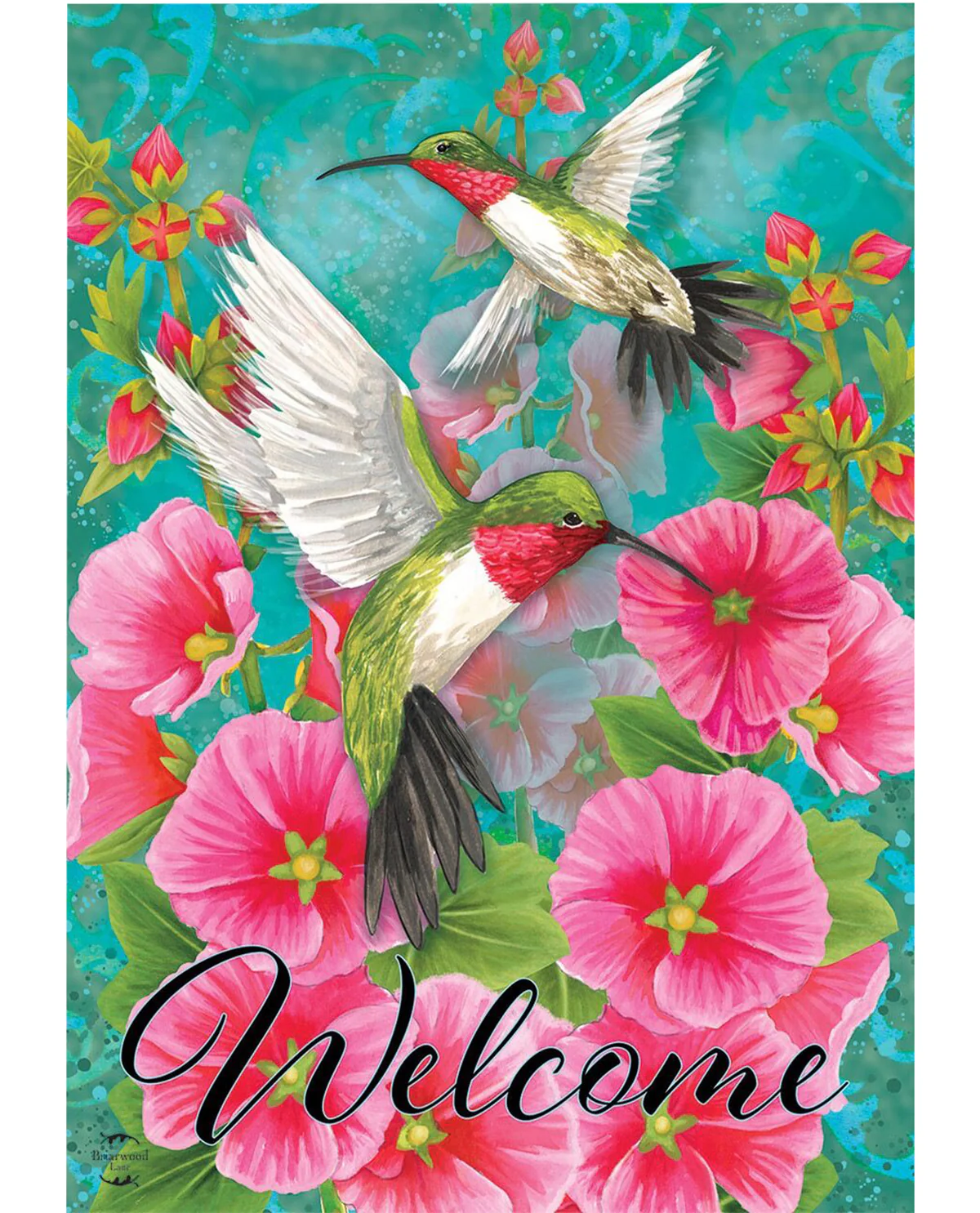Hummingbird Dance Spring Garden Flag