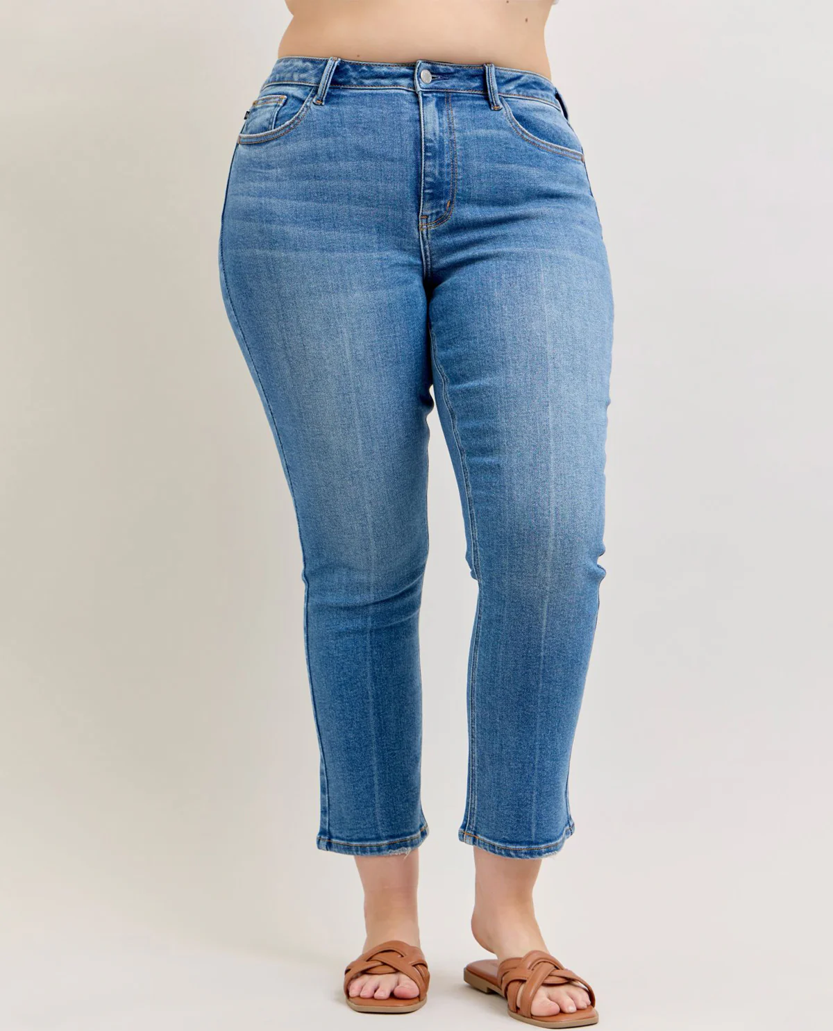 Judy Blue High Waist Slim Ankle Straight Jeans