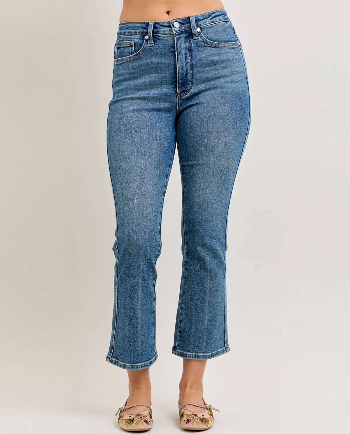Judy Blue High Waist Tummy Control Kick Flare Jeans