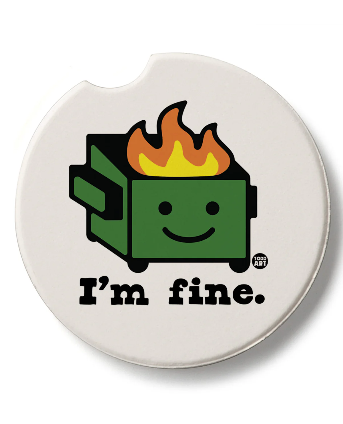 "I'm Fine" Car Coaster