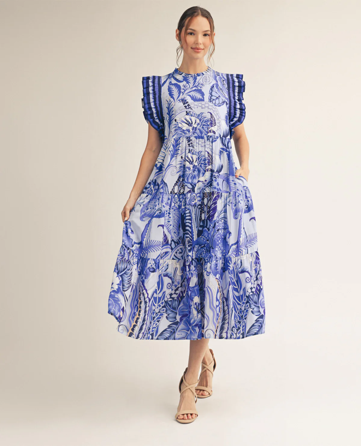 Jodifl Print Dress Blue