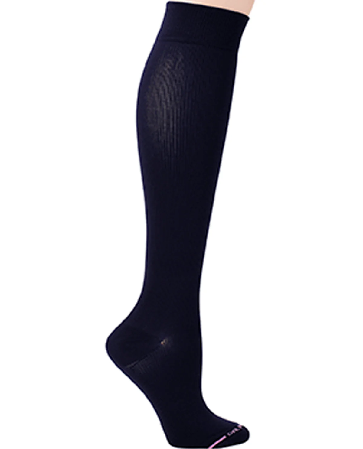 Dr. Motion Compression Solid Navy Knee High Socks
