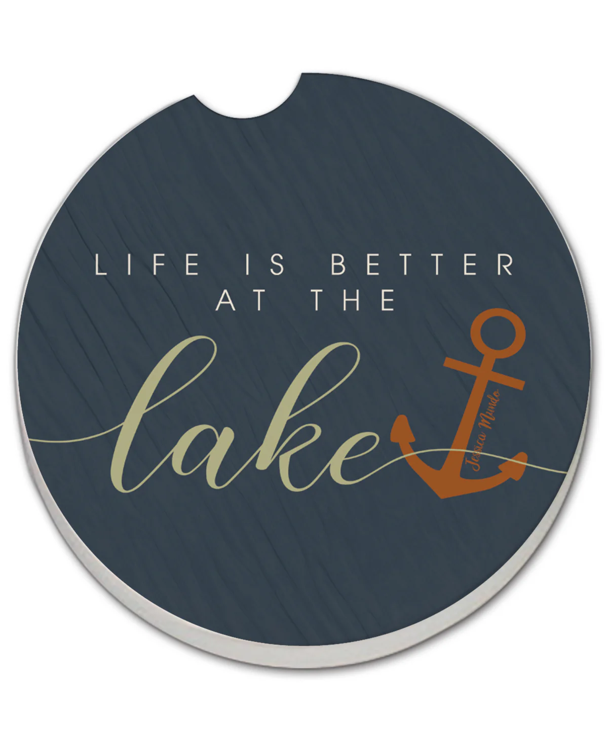 "Life Is Better At The Lake" Car Coaster