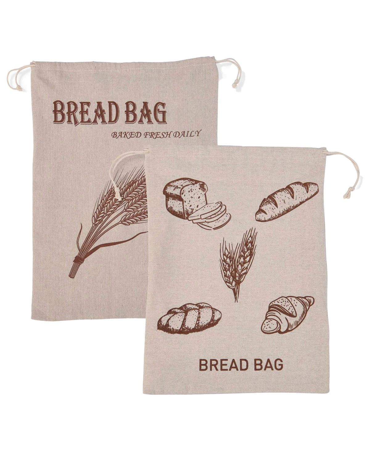 Lined Bread Saver Bag Set Of 2