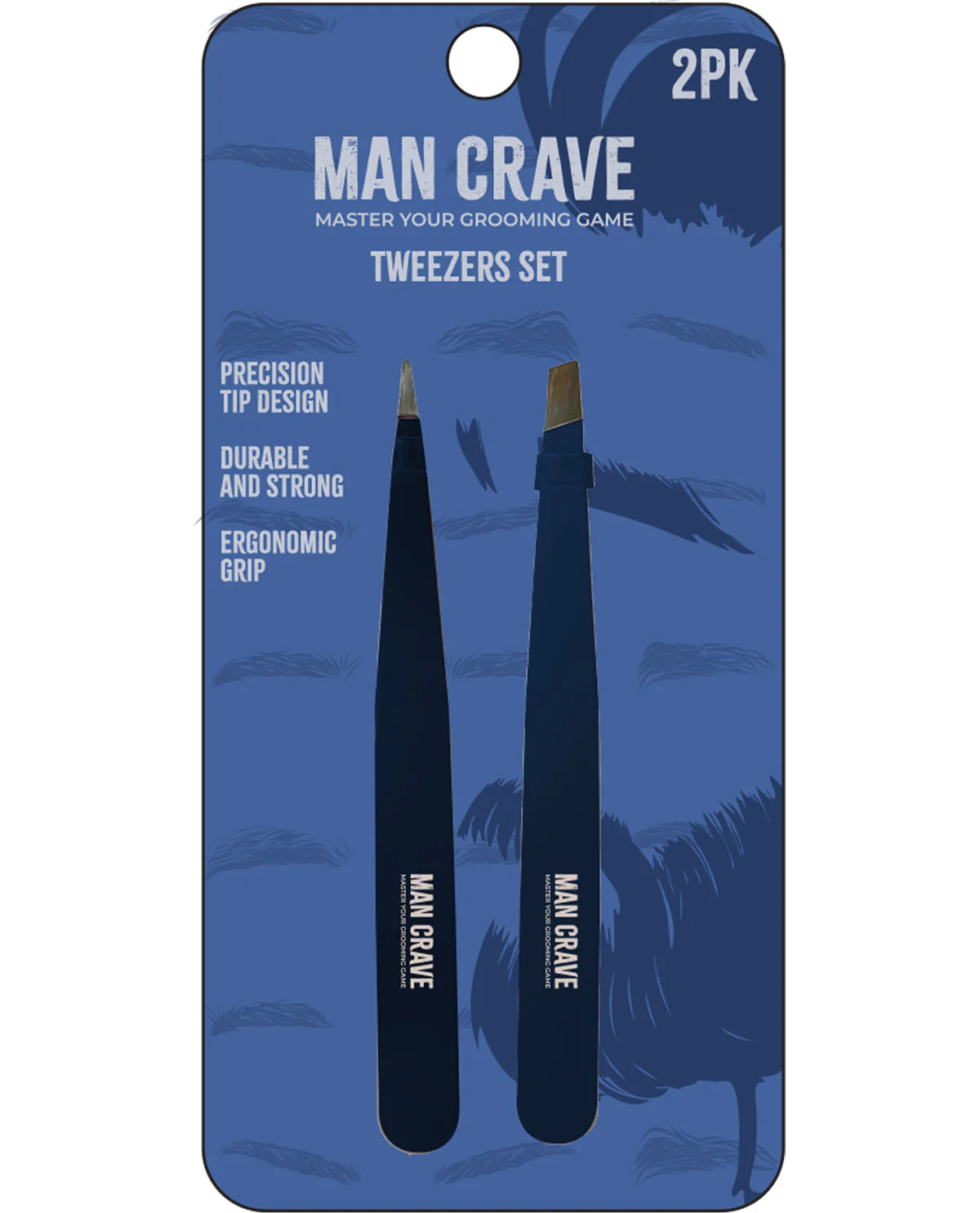 Man Crave 2PK Tweezers Blue